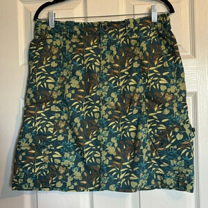 Eddie Bauer women’s blue floral skirt size 10